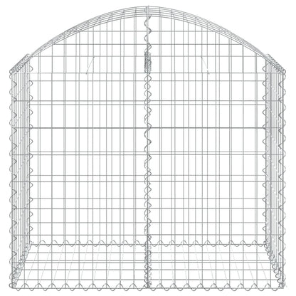 vidaXL Arched Gabion Basket 100x50x80/100 cm Galvanised Iron