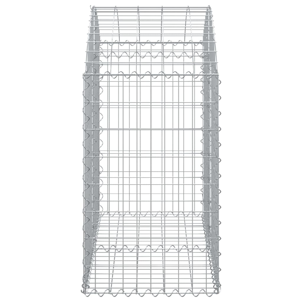 vidaXL Arched Gabion Basket 100x50x80/100 cm Galvanised Iron