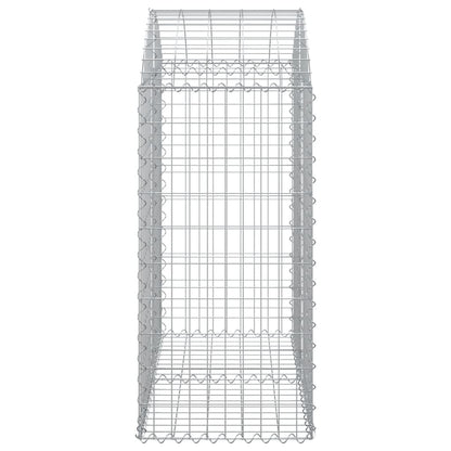 vidaXL Arched Gabion Basket 100x50x100/120 cm Galvanised Iron