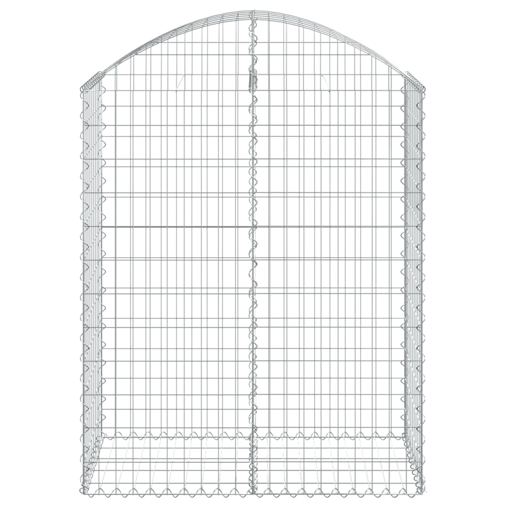 vidaXL Arched Gabion Basket 100x50x120/140 cm Galvanised Iron