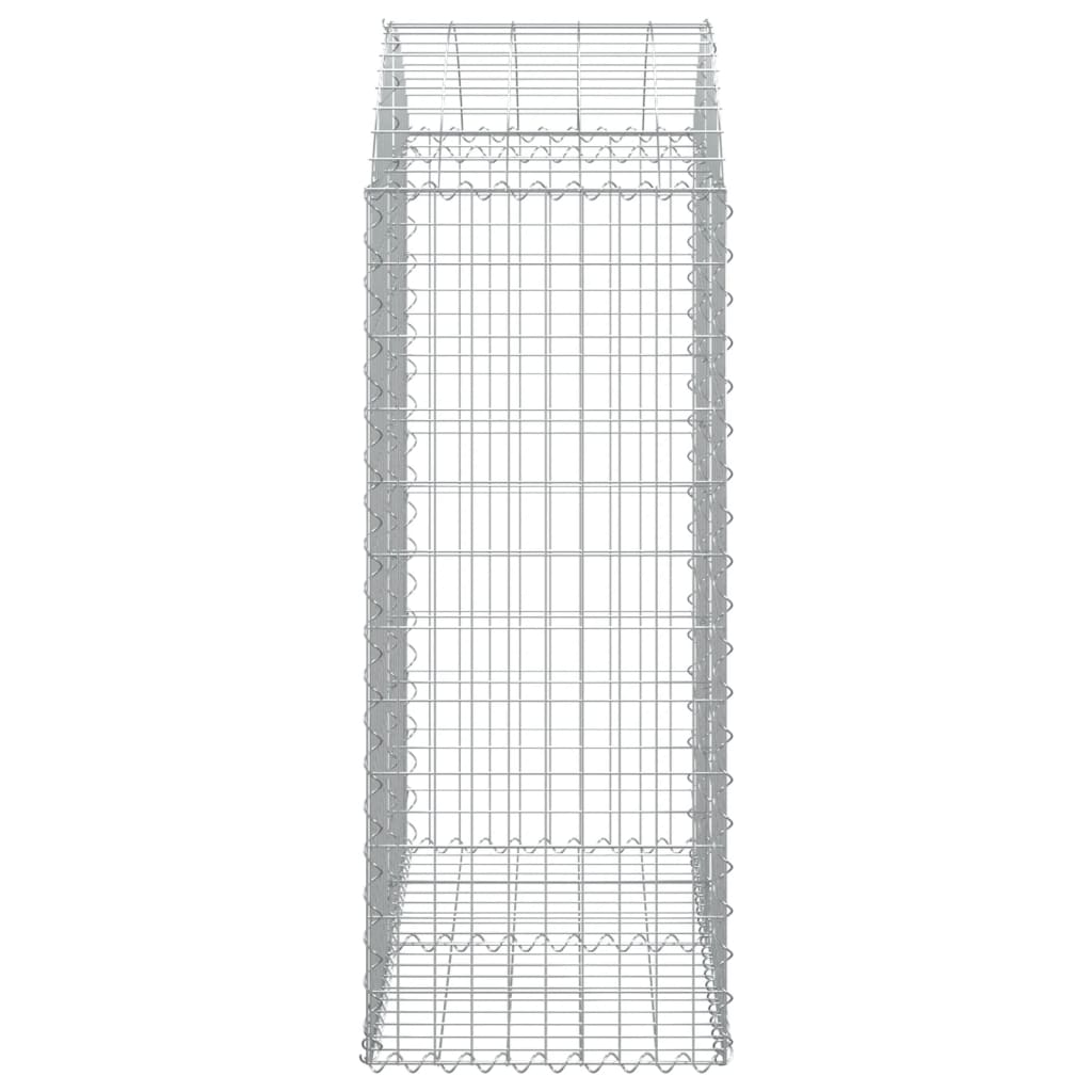 vidaXL Arched Gabion Basket 100x50x120/140 cm Galvanised Iron