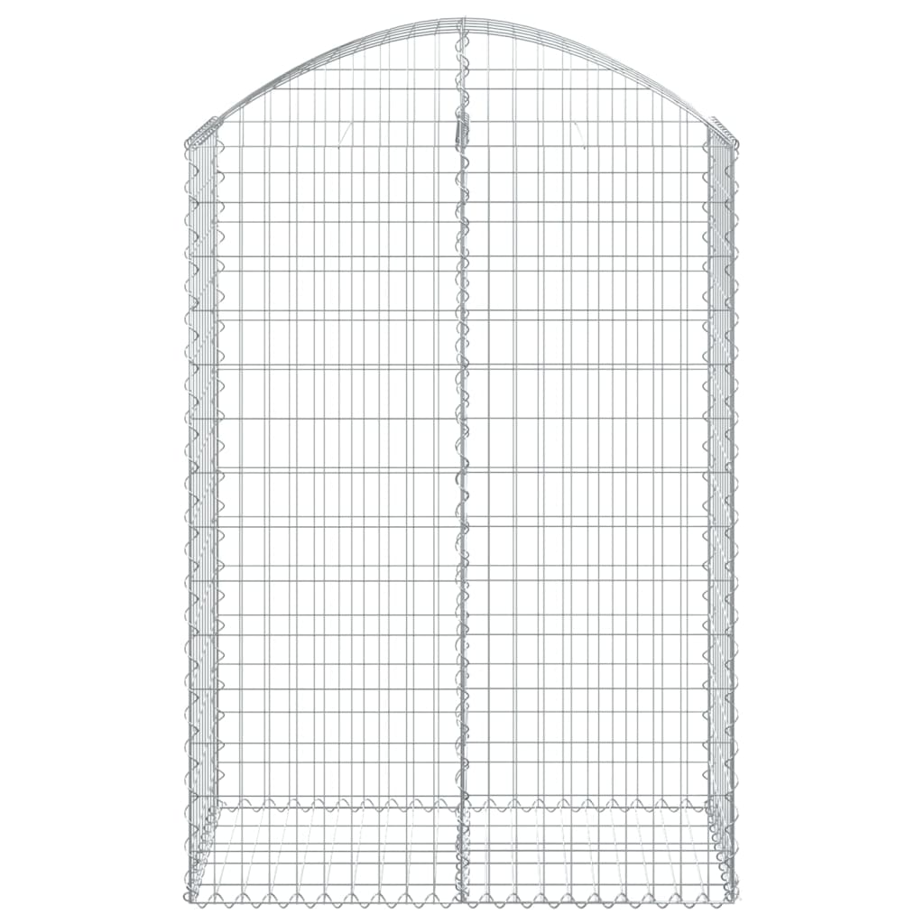 vidaXL Arched Gabion Basket 100x50x140/160 cm Galvanised Iron
