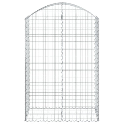 vidaXL Arched Gabion Basket 100x50x140/160 cm Galvanised Iron
