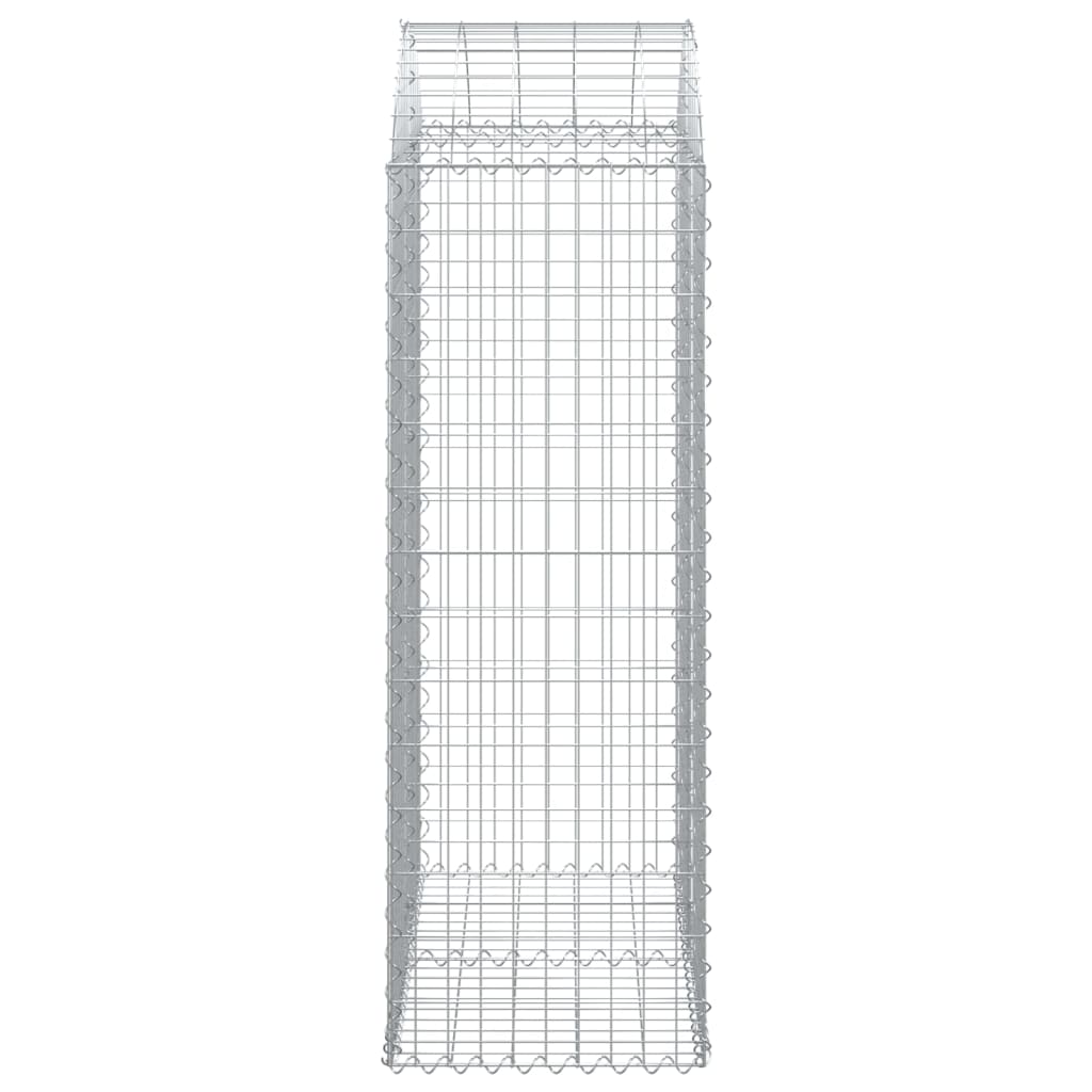 vidaXL Arched Gabion Basket 100x50x140/160 cm Galvanised Iron