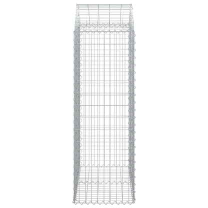 vidaXL Arched Gabion Basket 100x50x140/160 cm Galvanised Iron