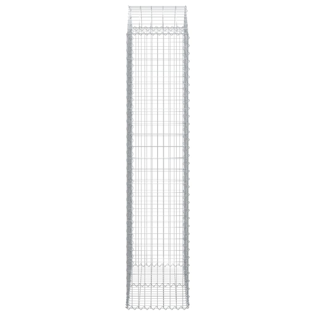 vidaXL Arched Gabion Basket 100x50x220/240 cm Galvanised Iron