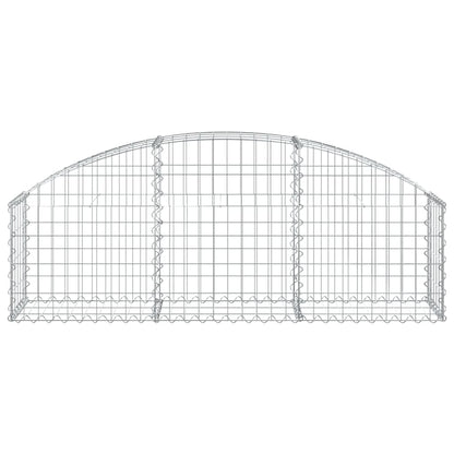 vidaXL Arched Gabion Basket 150x30x40/60 cm Galvanised Iron