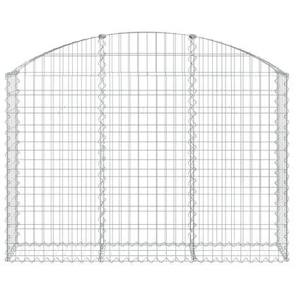 vidaXL Arched Gabion Basket 150x30x100/120 cm Galvanised Iron