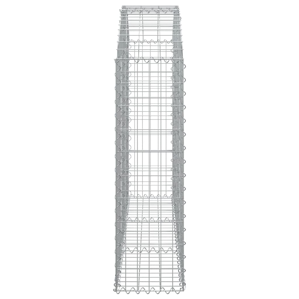 vidaXL Arched Gabion Basket 150x30x100/120 cm Galvanised Iron