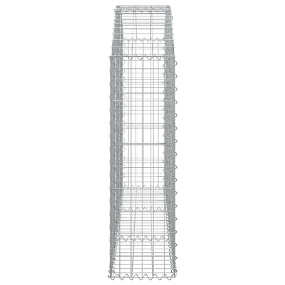 vidaXL Arched Gabion Basket 150x30x100/120 cm Galvanised Iron