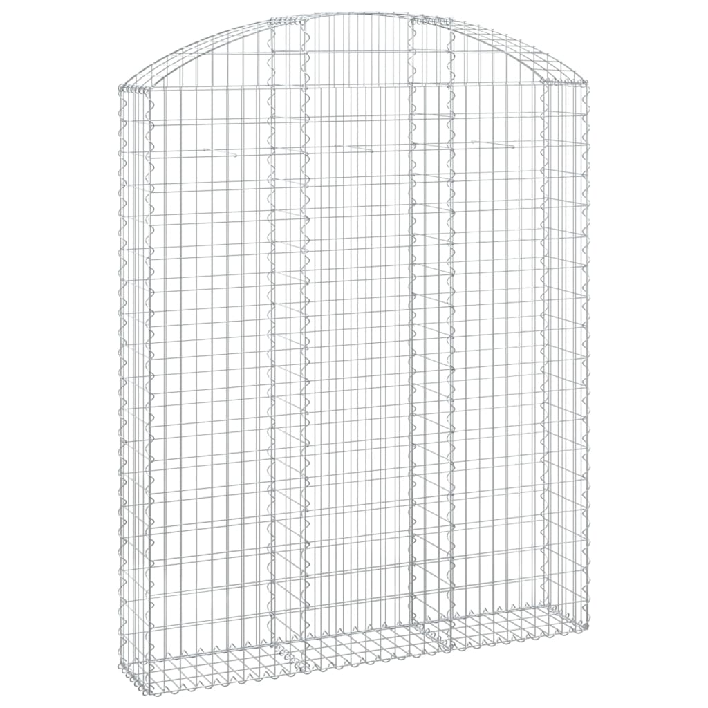 vidaXL Arched Gabion Basket 150x30x180/200 cm Galvanised Iron