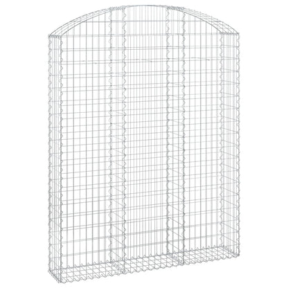 vidaXL Arched Gabion Basket 150x30x180/200 cm Galvanised Iron