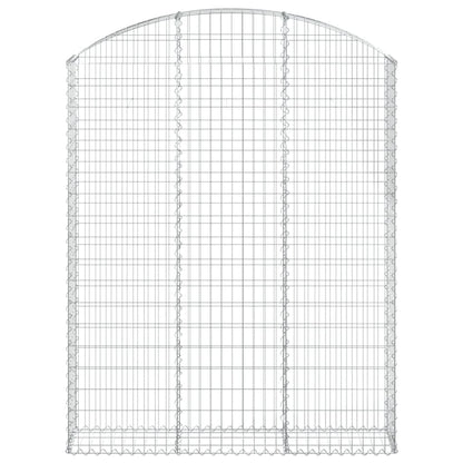 vidaXL Arched Gabion Basket 150x30x180/200 cm Galvanised Iron