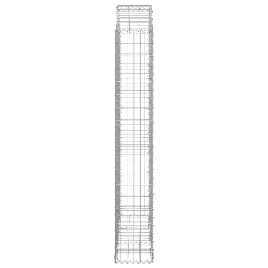 vidaXL Arched Gabion Basket 150x30x180/200 cm Galvanised Iron