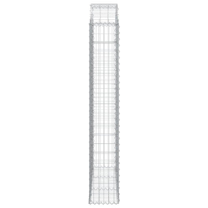 vidaXL Arched Gabion Basket 150x30x180/200 cm Galvanised Iron