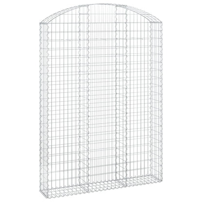 vidaXL Arched Gabion Basket 150x30x200/220 cm Galvanised Iron