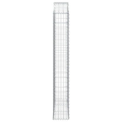 vidaXL Arched Gabion Basket 150x30x200/220 cm Galvanised Iron