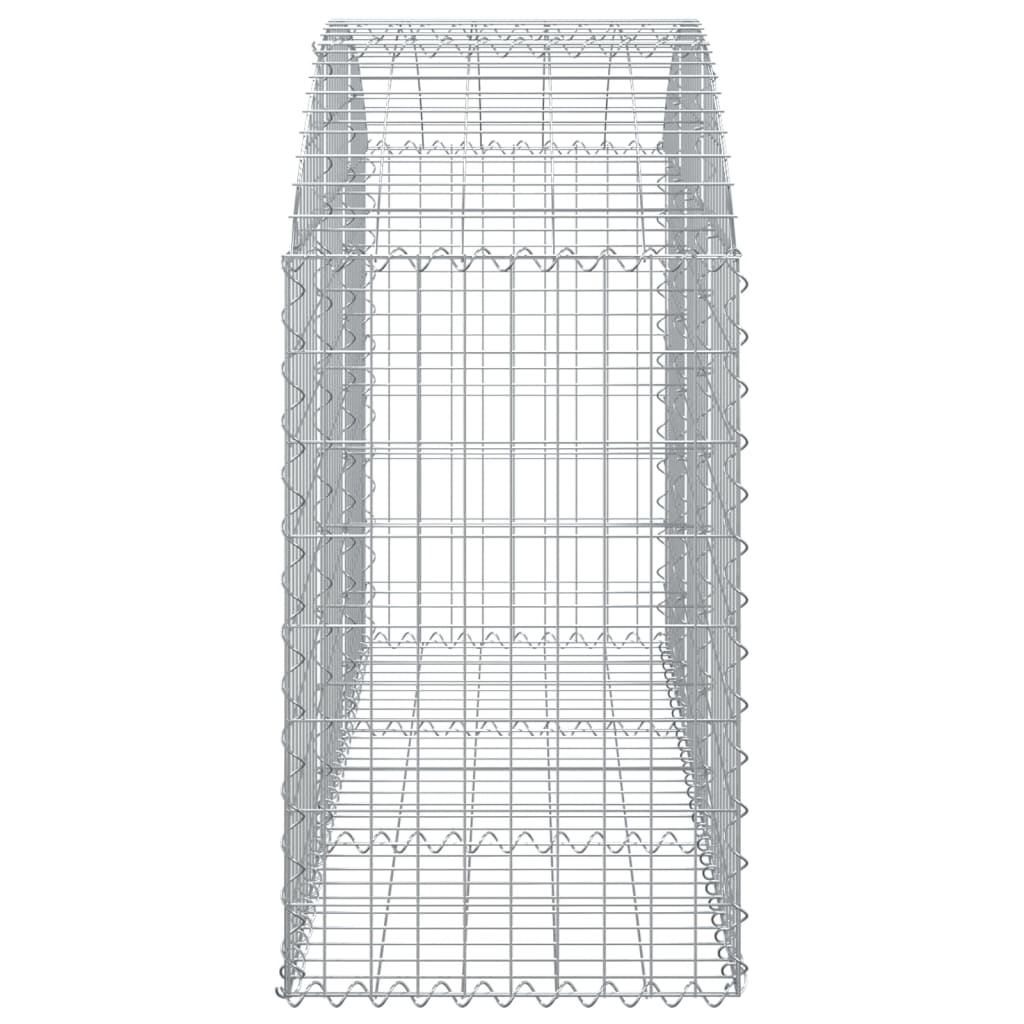 vidaXL Arched Gabion Basket 150x50x80/100 cm Galvanised Iron
