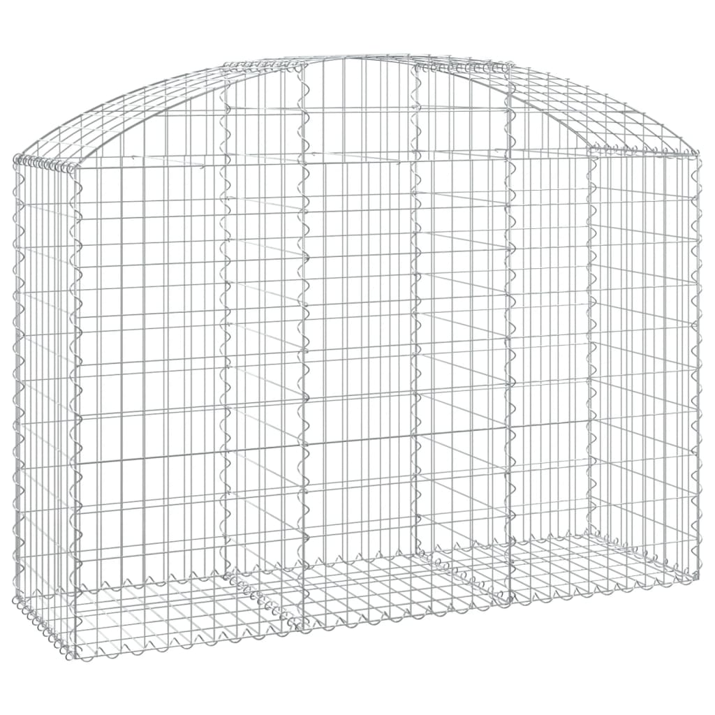 vidaXL Arched Gabion Basket 150x50x100/120 cm Galvanised Iron