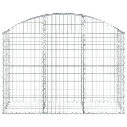 vidaXL Arched Gabion Basket 150x50x100/120 cm Galvanised Iron