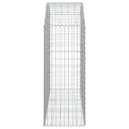 vidaXL Arched Gabion Basket 150x50x120/140 cm Galvanised Iron