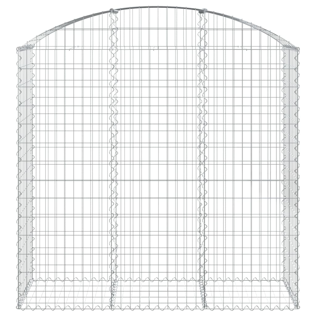 vidaXL Arched Gabion Basket 150x50x140/160 cm Galvanised Iron