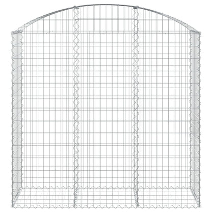 vidaXL Arched Gabion Basket 150x50x140/160 cm Galvanised Iron