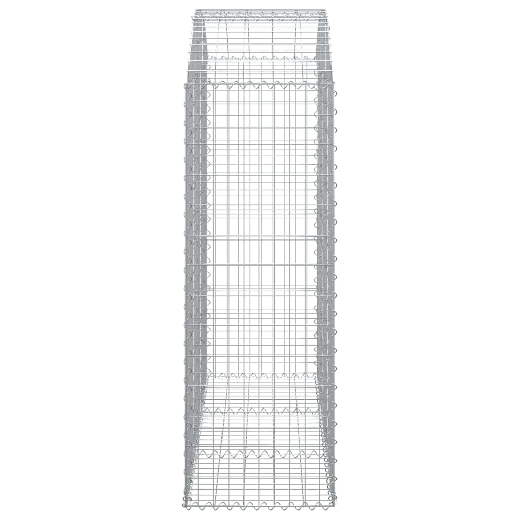 vidaXL Arched Gabion Basket 150x50x140/160 cm Galvanised Iron
