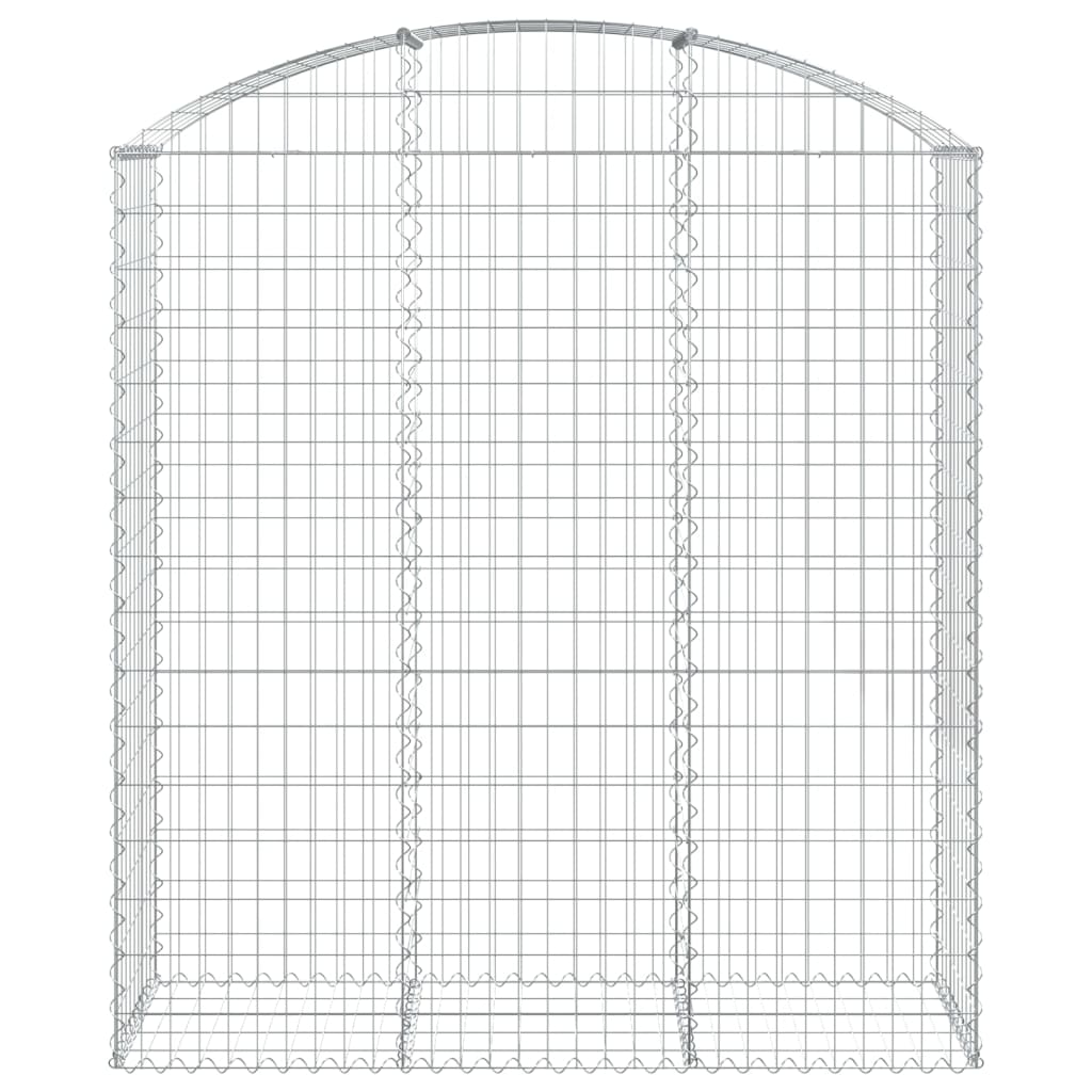 vidaXL Arched Gabion Basket 150x50x160/180 cm Galvanised Iron
