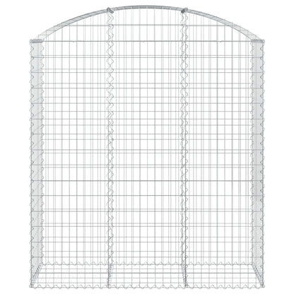 vidaXL Arched Gabion Basket 150x50x160/180 cm Galvanised Iron