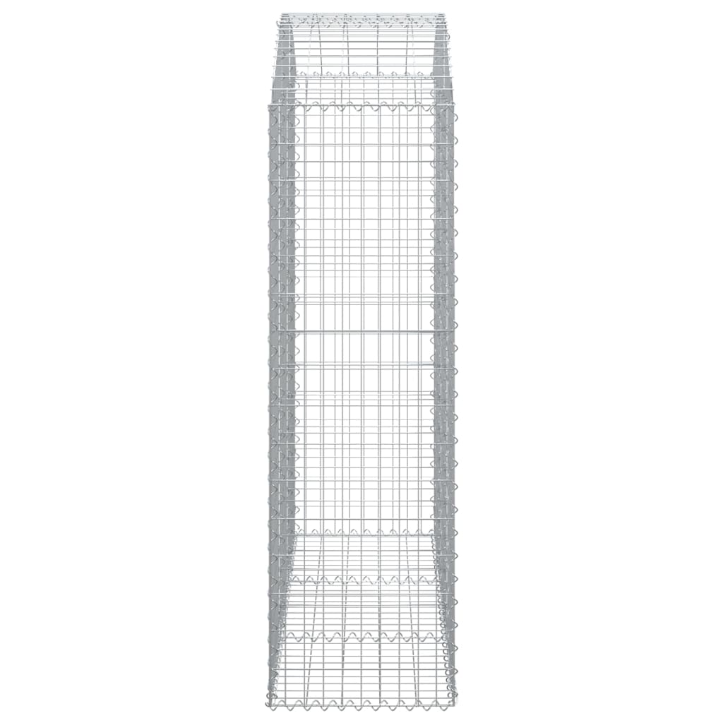 vidaXL Arched Gabion Basket 150x50x160/180 cm Galvanised Iron