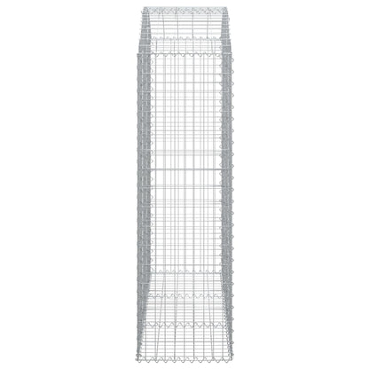 vidaXL Arched Gabion Basket 150x50x160/180 cm Galvanised Iron