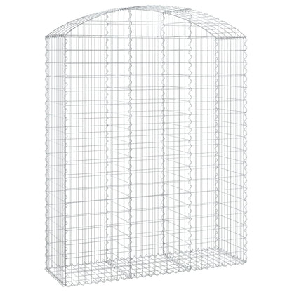 vidaXL Arched Gabion Basket 150x50x180/200 cm Galvanised Iron