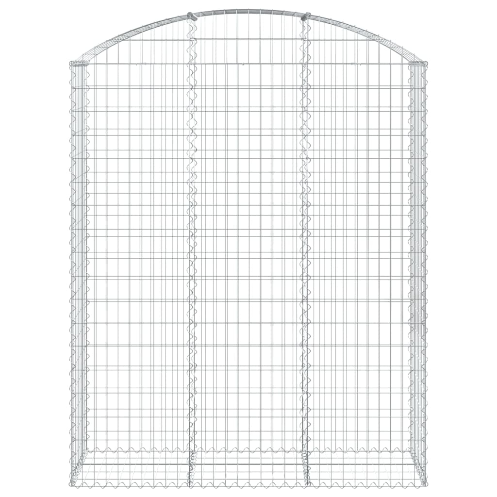 vidaXL Arched Gabion Basket 150x50x180/200 cm Galvanised Iron