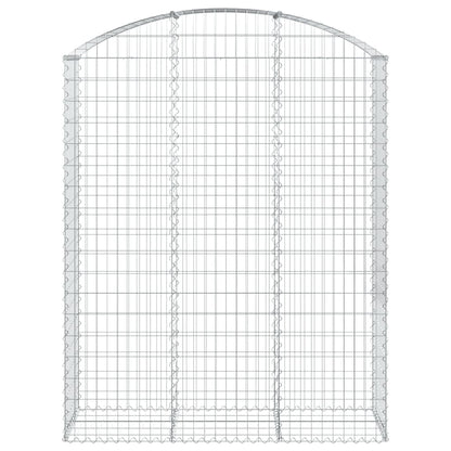 vidaXL Arched Gabion Basket 150x50x180/200 cm Galvanised Iron