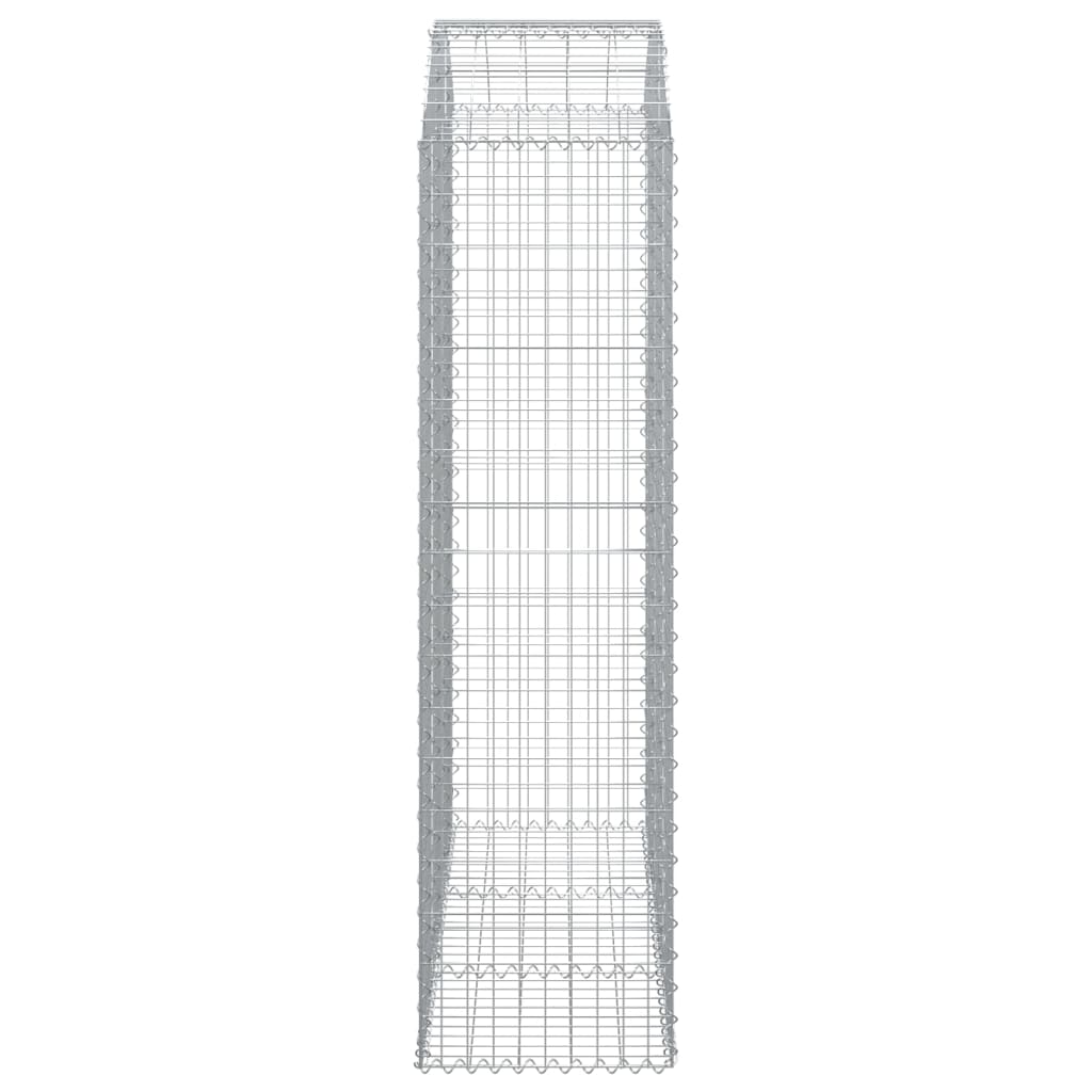 vidaXL Arched Gabion Basket 150x50x180/200 cm Galvanised Iron