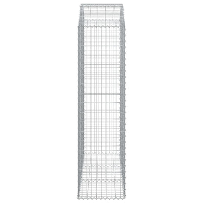 vidaXL Arched Gabion Basket 150x50x180/200 cm Galvanised Iron