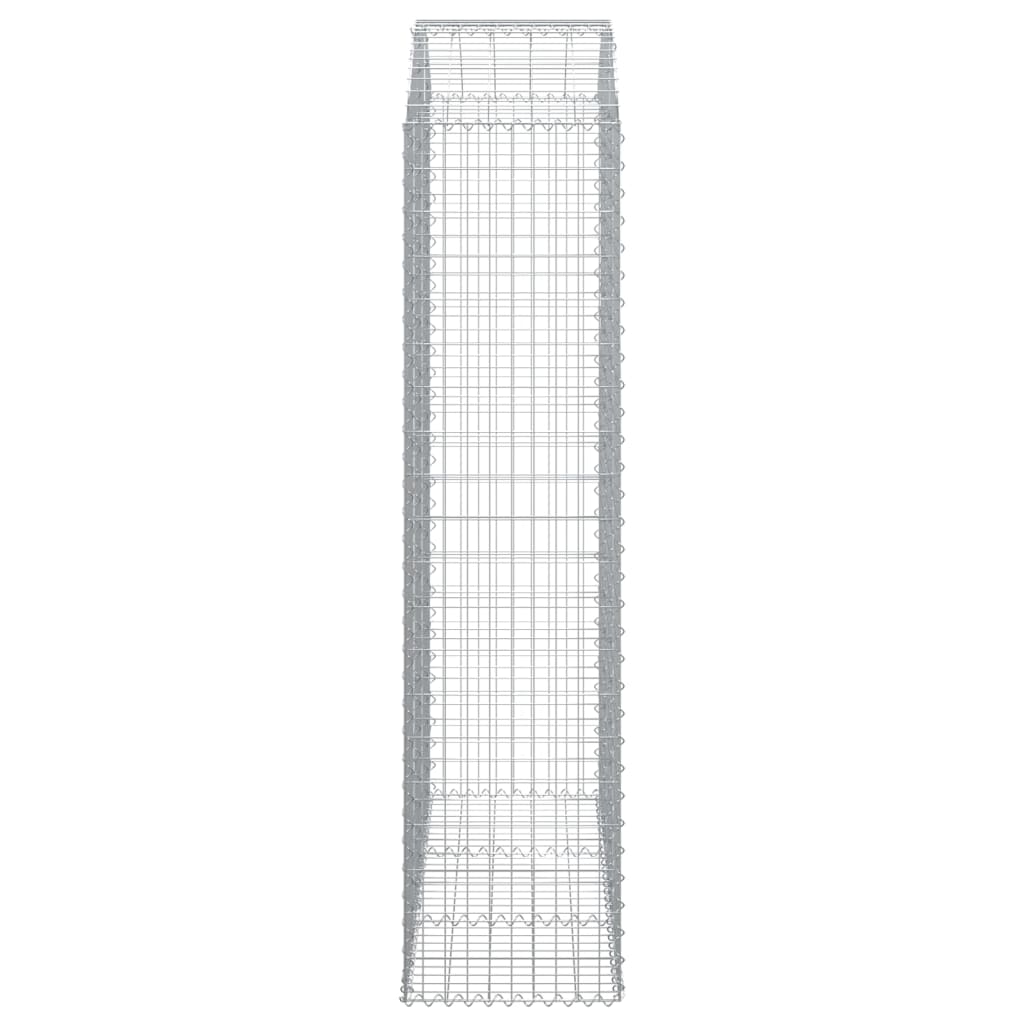 vidaXL Arched Gabion Basket 150x50x200/220 cm Galvanised Iron
