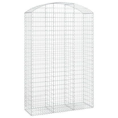 vidaXL Arched Gabion Basket 150x50x220/240 cm Galvanised Iron