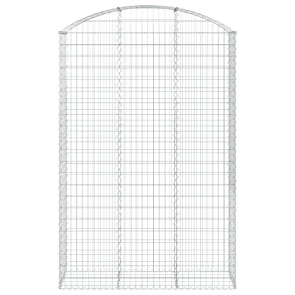 vidaXL Arched Gabion Basket 150x50x220/240 cm Galvanised Iron