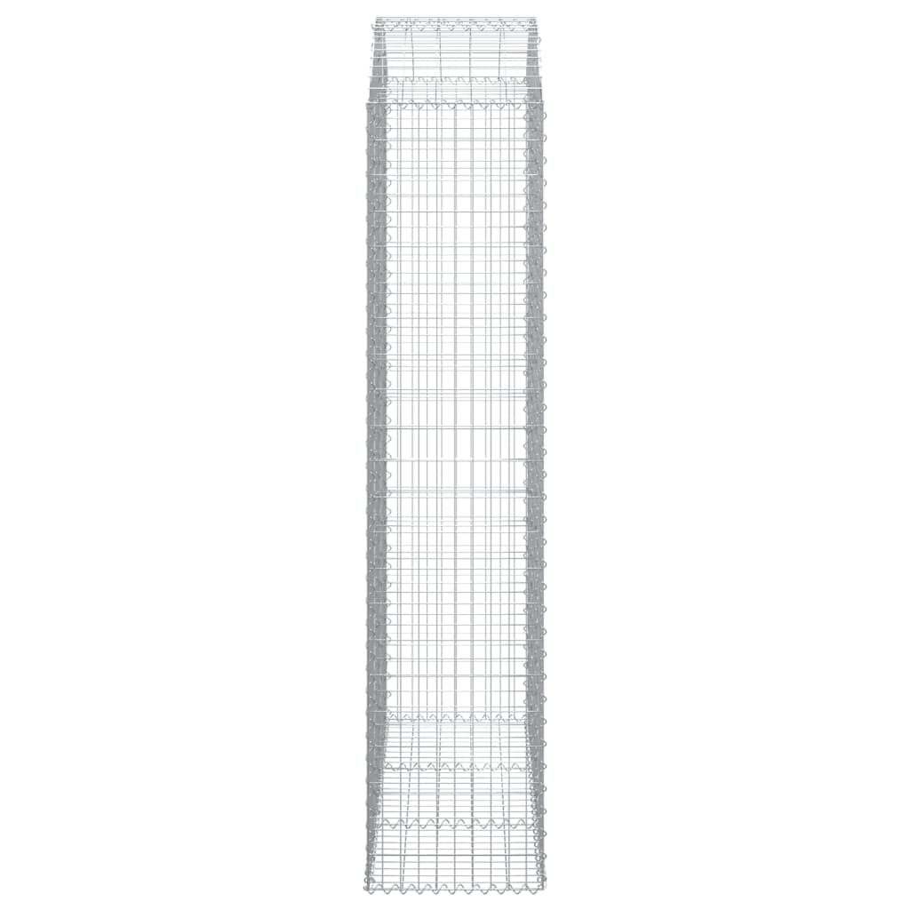 vidaXL Arched Gabion Basket 150x50x220/240 cm Galvanised Iron