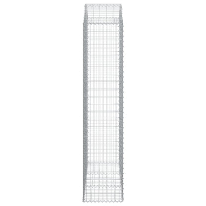 vidaXL Arched Gabion Basket 150x50x220/240 cm Galvanised Iron