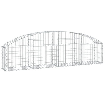 vidaXL Arched Gabion Basket 200x30x40/60 cm Galvanised Iron