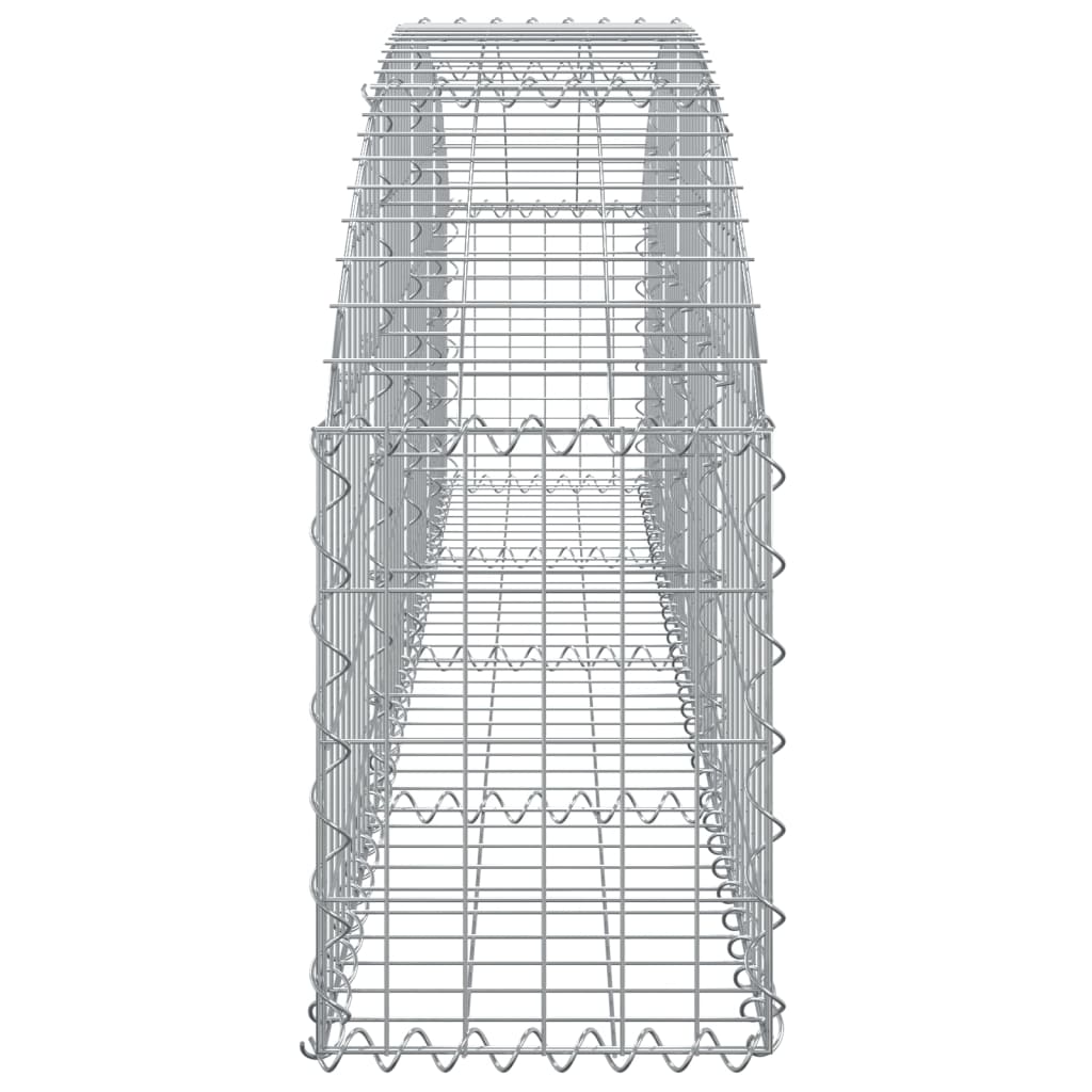 vidaXL Arched Gabion Basket 200x30x40/60 cm Galvanised Iron