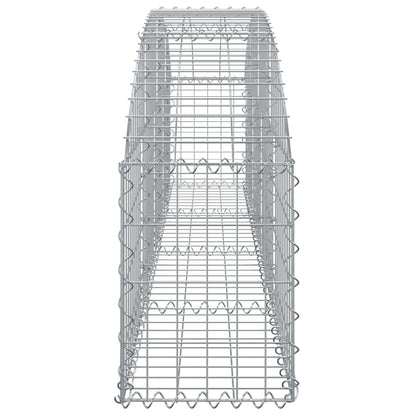 vidaXL Arched Gabion Basket 200x30x40/60 cm Galvanised Iron