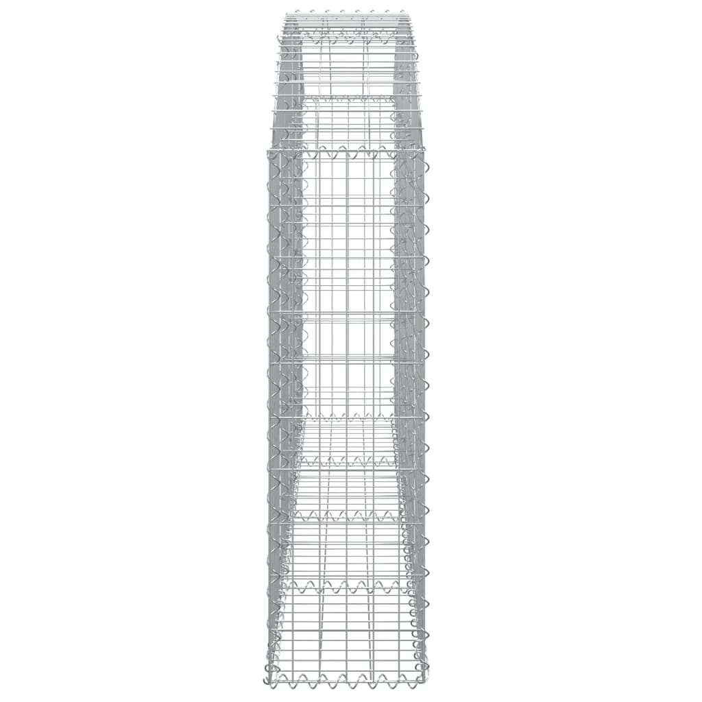 vidaXL Arched Gabion Basket 200x30x100/120 cm Galvanised Iron