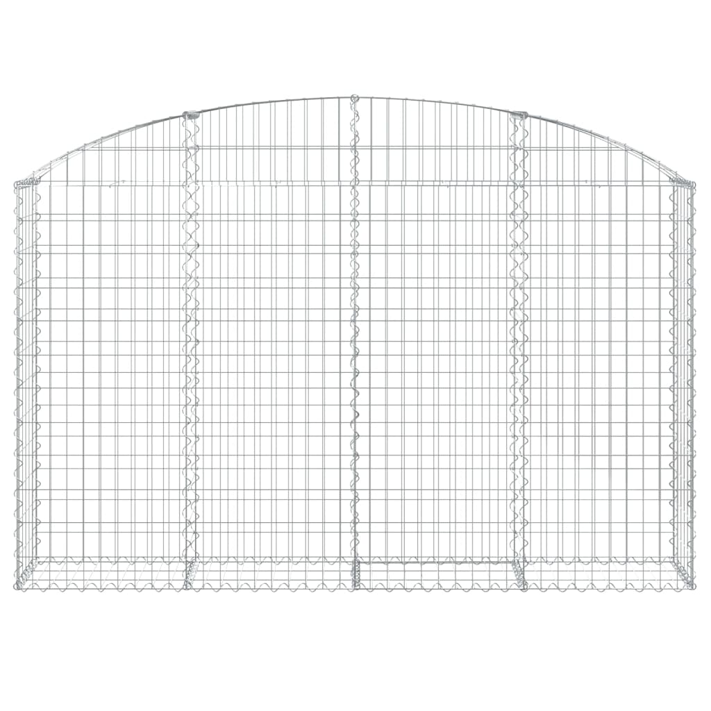 vidaXL Arched Gabion Basket 200x30x120/140 cm Galvanised Iron