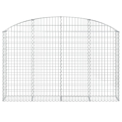 vidaXL Arched Gabion Basket 200x30x120/140 cm Galvanised Iron