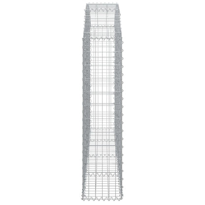 vidaXL Arched Gabion Basket 200x30x120/140 cm Galvanised Iron