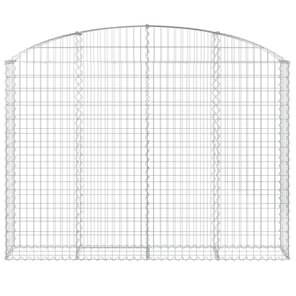 vidaXL Arched Gabion Basket 200x30x140/160 cm Galvanised Iron